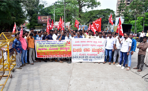 Fish lorry drivers strike